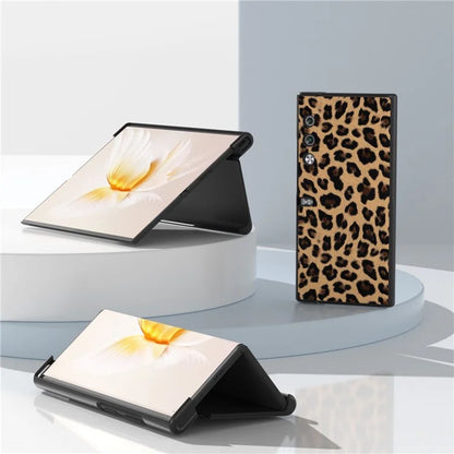 For Honor V Purse Case PU Leather+PC Leopard Pattern Phone Cover