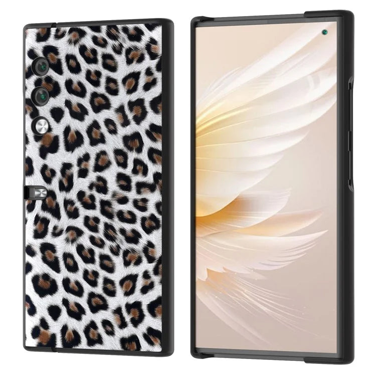 For Honor V Purse Case PU Leather+PC Leopard Pattern Phone Cover