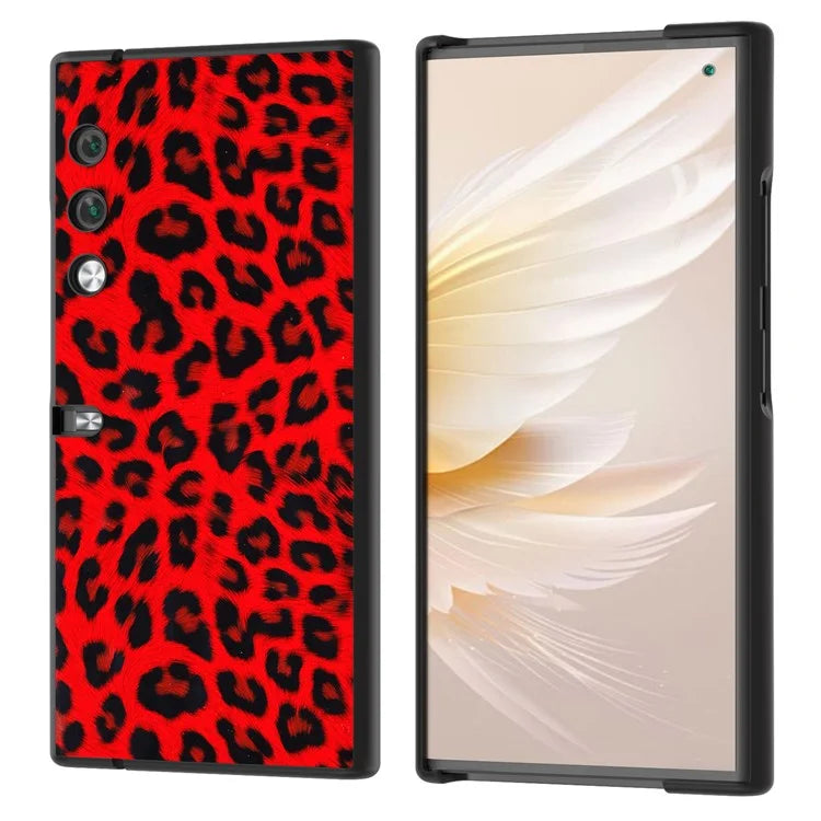 For Honor V Purse Case PU Leather+PC Leopard Pattern Phone Cover