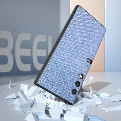 For Honor V Purse Case Rhinestone Texture PU Leather+PC Shell Phone Cover