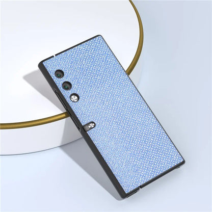 For Honor V Purse Case Rhinestone Texture PU Leather+PC Shell Phone Cover