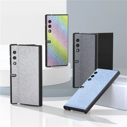 For Honor V Purse Case Rhinestone Texture PU Leather+PC Shell Phone Cover