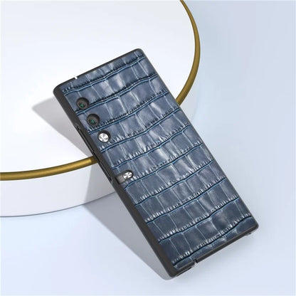 For Honor V Purse Case Genuine Cow Leather Coated PC Crocodile Texture Back Cover