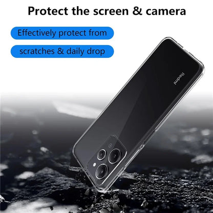 For Xiaomi Poco M6 Pro 5G / Redmi 12 4G / 5G (Global) Case Transparent TPU Anti-scratch Phone Cover