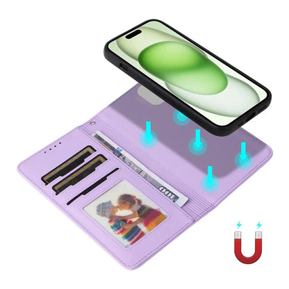 BETOPNICE 005 For iPhone 15 Plus Case RFID Blocking Detachable Leather Wallet Phone Cover