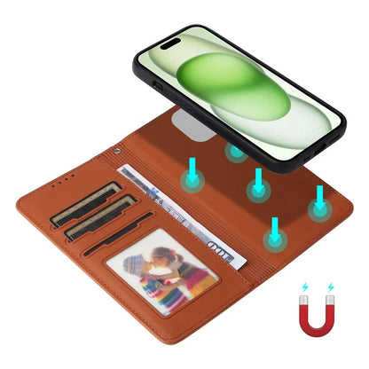 BETOPNICE 005 For iPhone 15 Plus Case RFID Blocking Detachable Leather Wallet Phone Cover