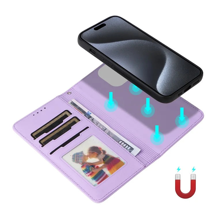 BETOPNICE 005 For iPhone 15 Pro Case Detachable 2-in-1 Leather Wallet Phone Cover