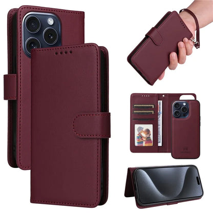 BETOPNICE 005 For iPhone 15 Pro Case Detachable 2-in-1 Leather Wallet Phone Cover
