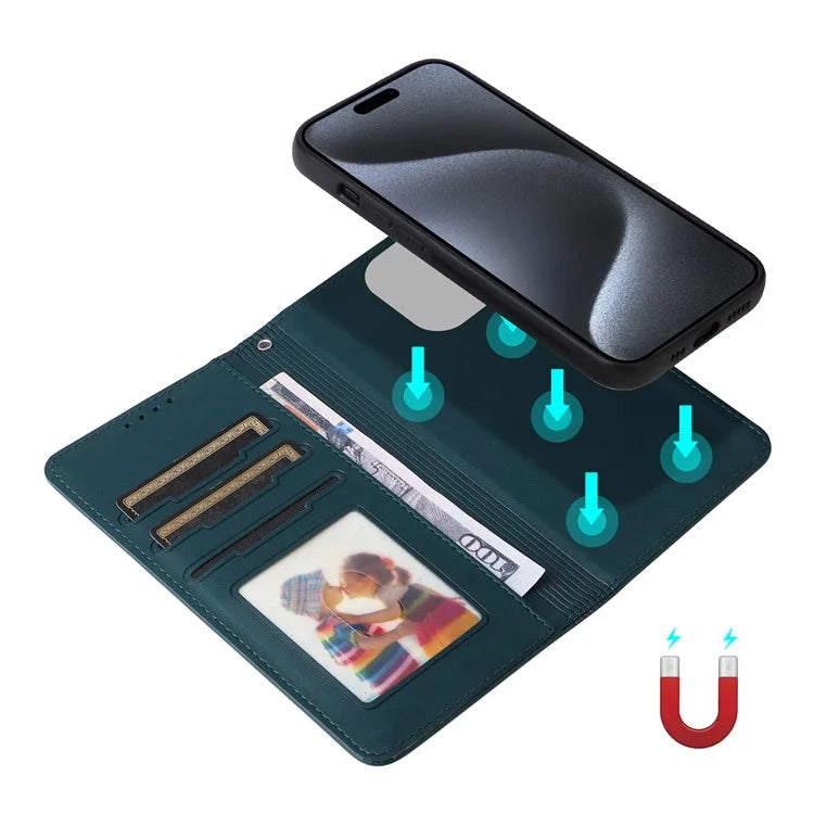BETOPNICE 005 For iPhone 15 Pro Case Detachable 2-in-1 Leather Wallet Phone Cover