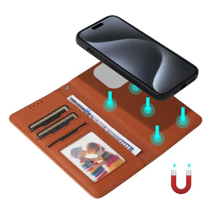 BETOPNICE 005 For iPhone 15 Pro Case Detachable 2-in-1 Leather Wallet Phone Cover