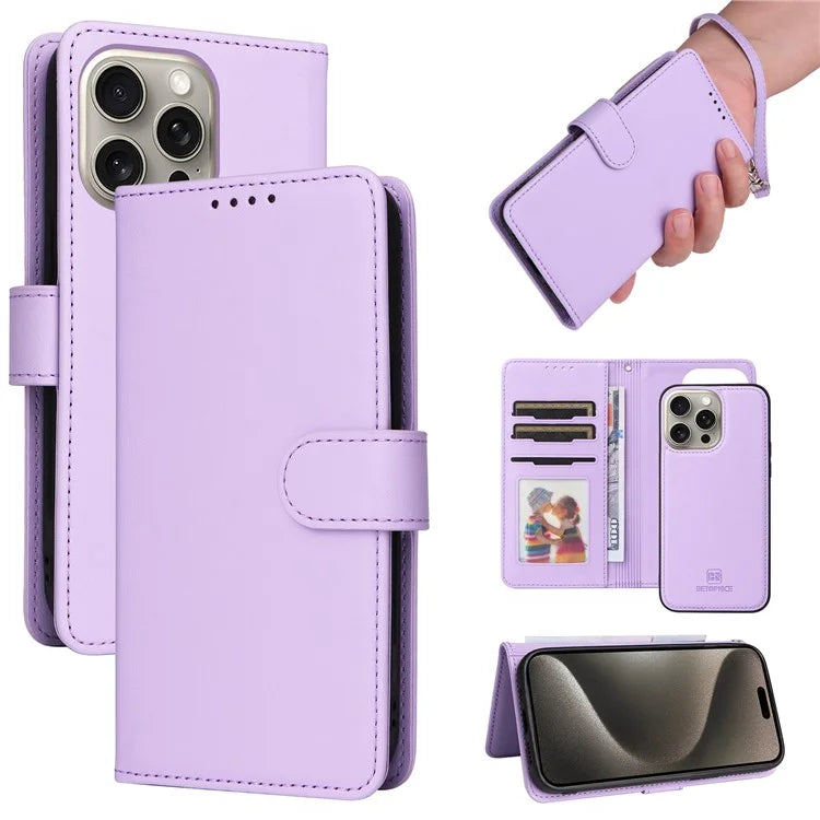 BETOPNICE 005 For iPhone 15 Pro Max Case Detachable Cell Phone Stand Leather Cover