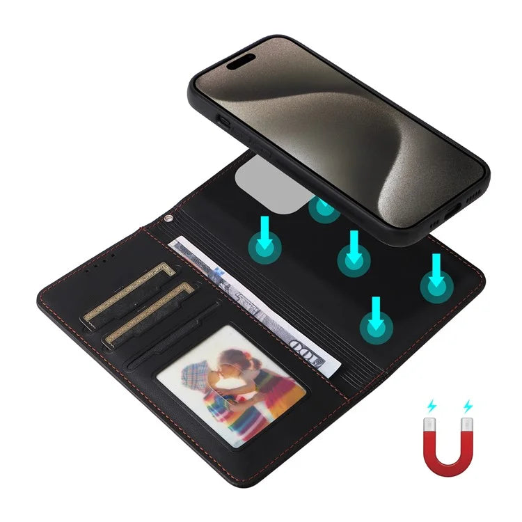 BETOPNICE 005 For iPhone 15 Pro Max Case Detachable Cell Phone Stand Leather Cover