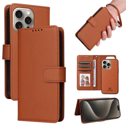 BETOPNICE 005 For iPhone 15 Pro Max Case Detachable Cell Phone Stand Leather Cover