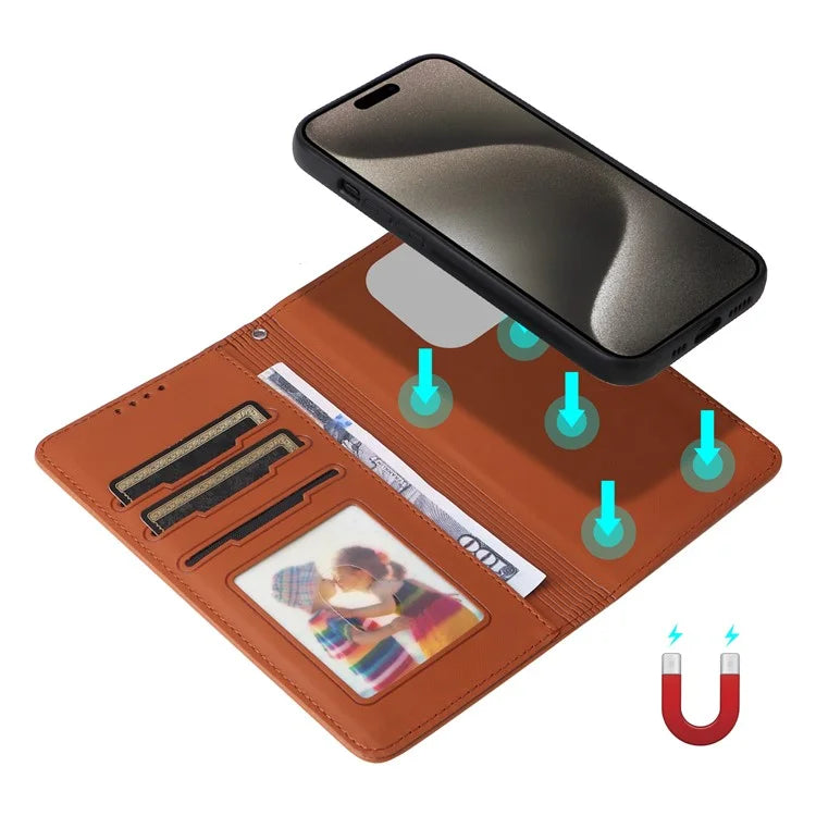 BETOPNICE 005 For iPhone 15 Pro Max Case Detachable Cell Phone Stand Leather Cover