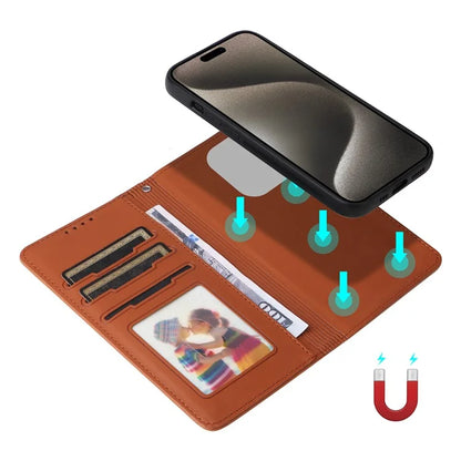 BETOPNICE 005 For iPhone 15 Pro Max Case Detachable Cell Phone Stand Leather Cover