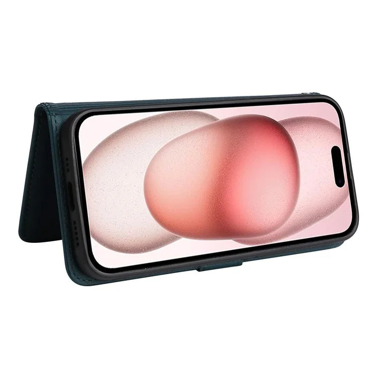 BETOPNICE 005 For iPhone 15 Case Detachable Cell Phone Leather Cover with Wrist Strap