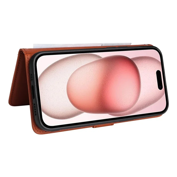 BETOPNICE 005 For iPhone 15 Case Detachable Cell Phone Leather Cover with Wrist Strap