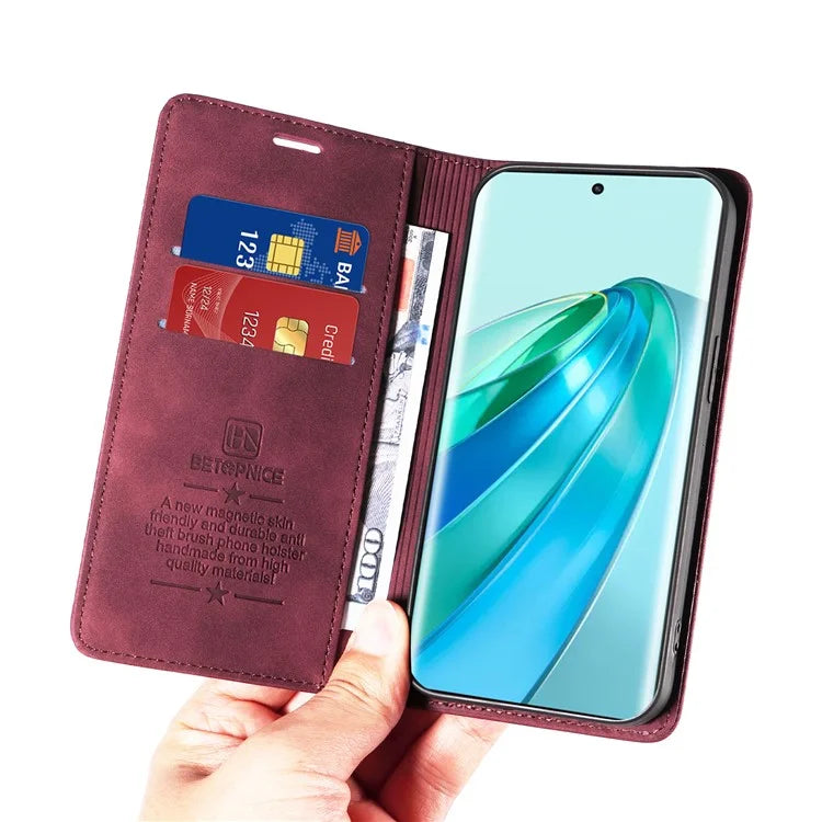 BETOPNICE 003 For Honor X9a 5G / X40 5G / Magic5 Lite 5G Cover RFID Blocking Wallet Leather Phone Case