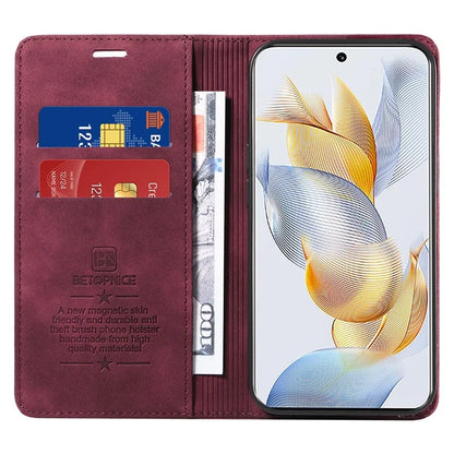 BETOPNICE 003 For Honor 90 Leather Case RFID Blocking Wallet Stand Phone Case