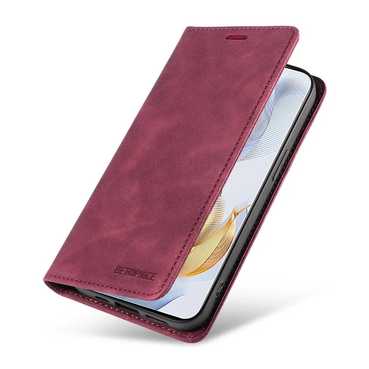 BETOPNICE 003 For Honor 90 Leather Case RFID Blocking Wallet Stand Phone Case
