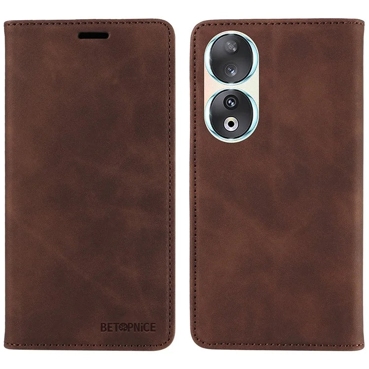 BETOPNICE 003 For Honor 90 Leather Case RFID Blocking Wallet Stand Phone Case