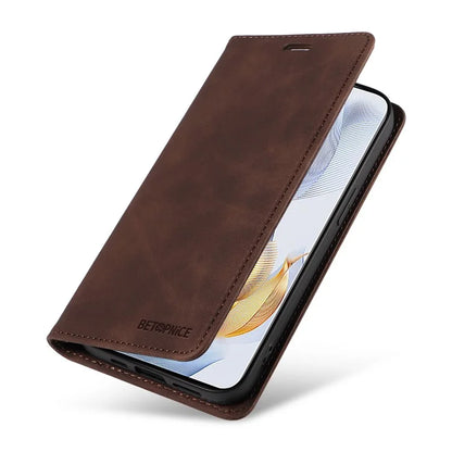 BETOPNICE 003 For Honor 90 Leather Case RFID Blocking Wallet Stand Phone Case