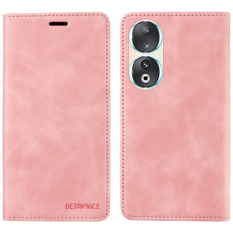 BETOPNICE 003 For Honor 90 Leather Case RFID Blocking Wallet Stand Phone Case