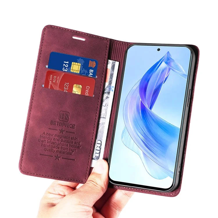 BETOPNICE 003 For Honor 90 Lite 5G / X50i 5G Case RFID Blocking Wallet Leather Phone Shell