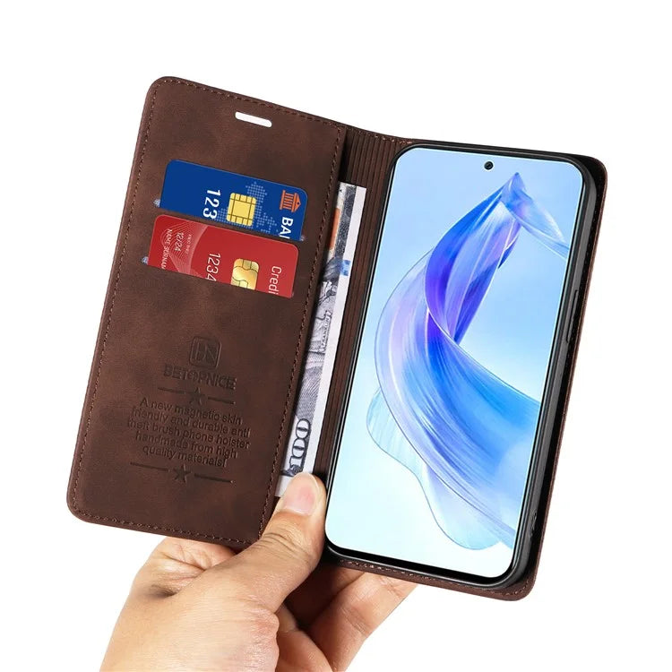 BETOPNICE 003 For Honor 90 Lite 5G / X50i 5G Case RFID Blocking Wallet Leather Phone Shell