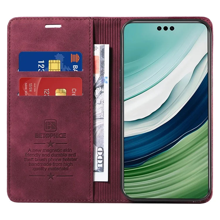 BETOPNICE 003 For Huawei Mate 60 Pro Case Magnetic Closing Leather Wallet Phone Cover