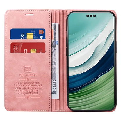 BETOPNICE 003 For Huawei Mate 60 Cover Leather Stand RFID Blocking Wallet Phone Case