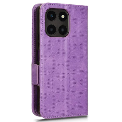 For Honor X6a 4G Case Imprinted Triangle Stand PU Leather Phone Cover