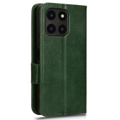 For Honor X6a 4G Case Imprinted Triangle Stand PU Leather Phone Cover