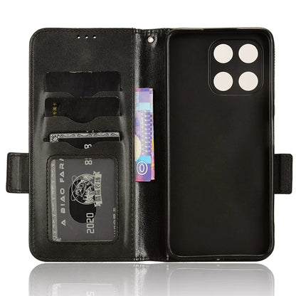 For Honor X6a 4G Case Imprinted Triangle Stand PU Leather Phone Cover