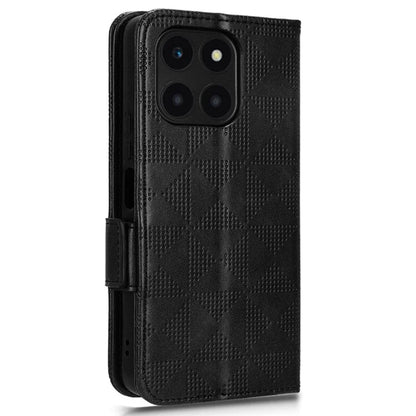 For Honor X6a 4G Case Imprinted Triangle Stand PU Leather Phone Cover