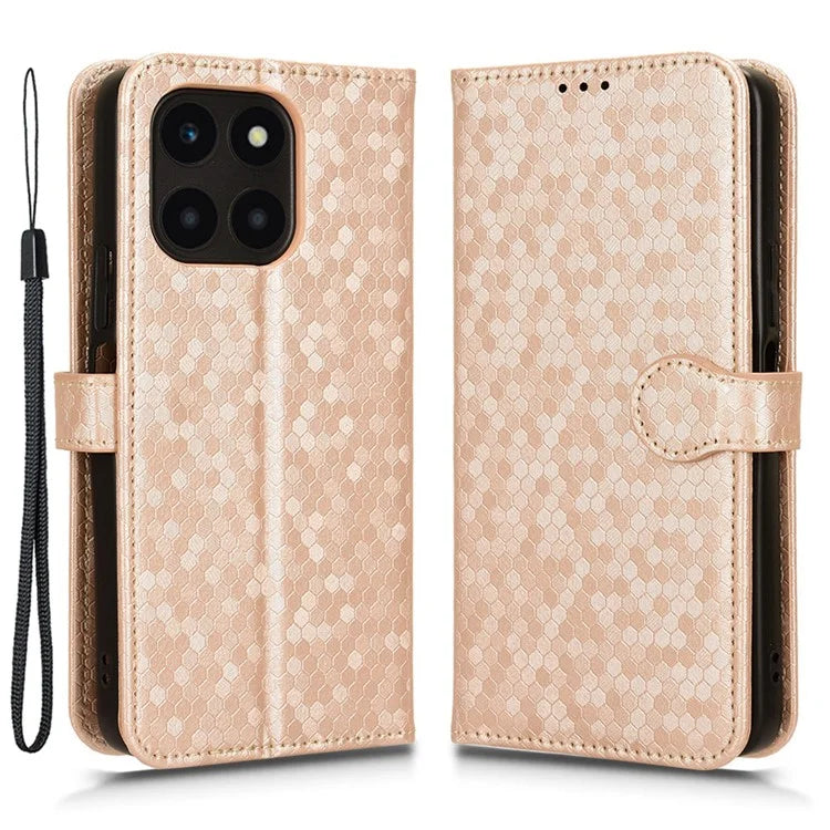 For Honor X6a 4G Case PU Leather Imprinted Wallet Cell Phone Cover