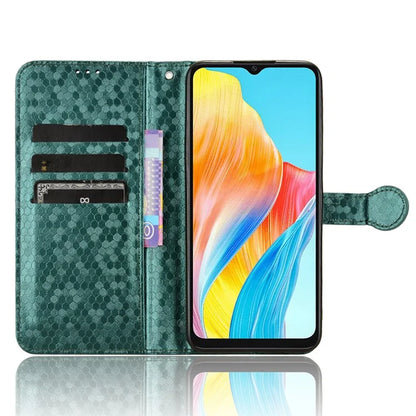 For Oppo A38 4G Case PU Leather Imprinted Foldable Stand Cell Phone Cover