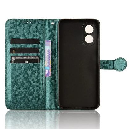 For Oppo A38 4G Case PU Leather Imprinted Foldable Stand Cell Phone Cover