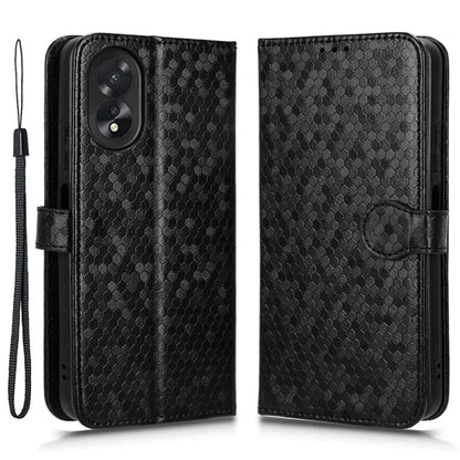For Oppo A38 4G Case PU Leather Imprinted Foldable Stand Cell Phone Cover