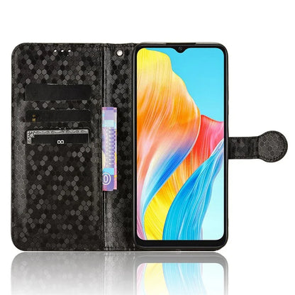 For Oppo A38 4G Case PU Leather Imprinted Foldable Stand Cell Phone Cover