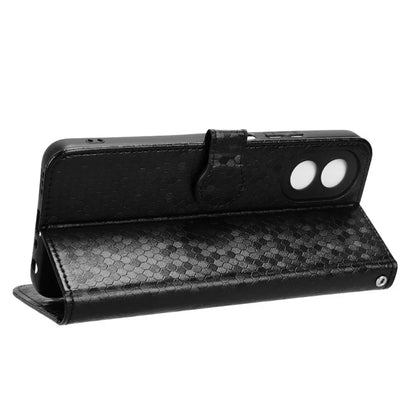 For Oppo A38 4G Case PU Leather Imprinted Foldable Stand Cell Phone Cover