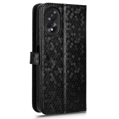For Oppo A38 4G Case PU Leather Imprinted Foldable Stand Cell Phone Cover