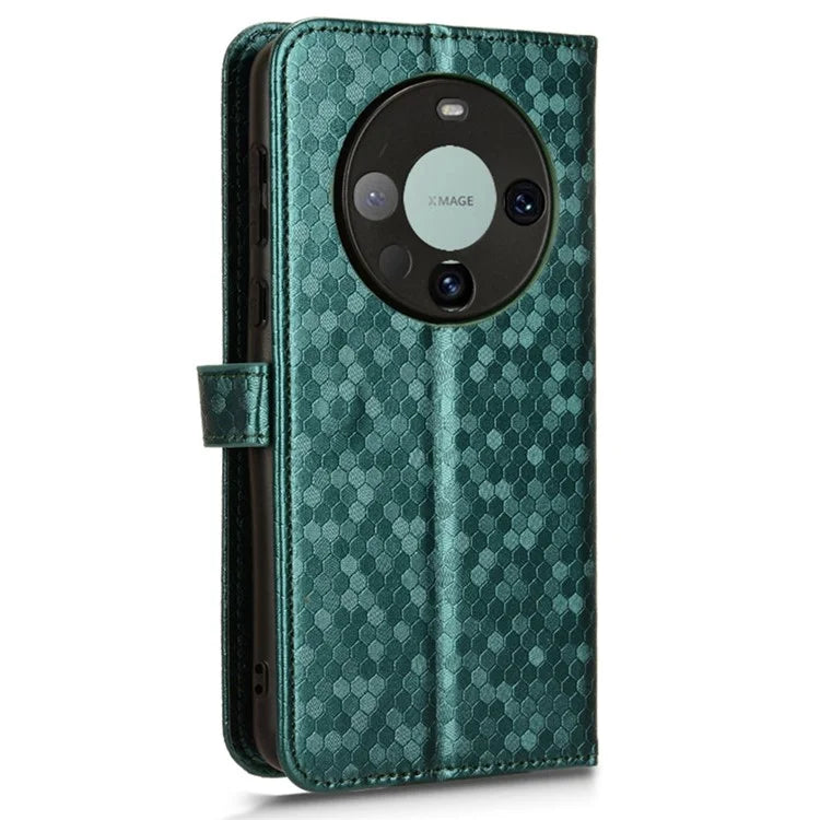 For Huawei Mate 60 Case PU Leather Stand Shell Imprinted Wallet Cell Phone Cover