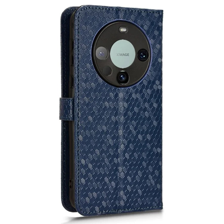For Huawei Mate 60 Case PU Leather Stand Shell Imprinted Wallet Cell Phone Cover