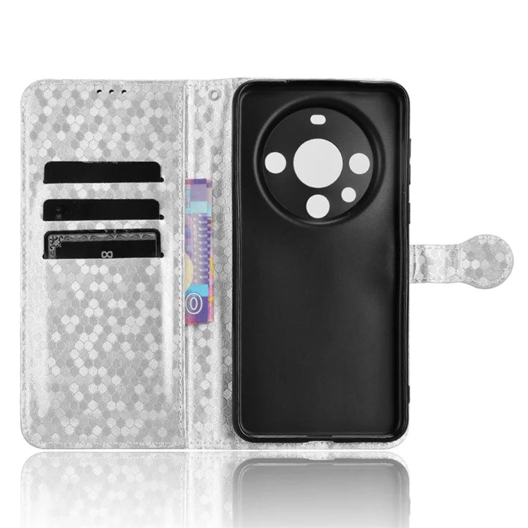 For Huawei Mate 60 Case PU Leather Stand Shell Imprinted Wallet Cell Phone Cover