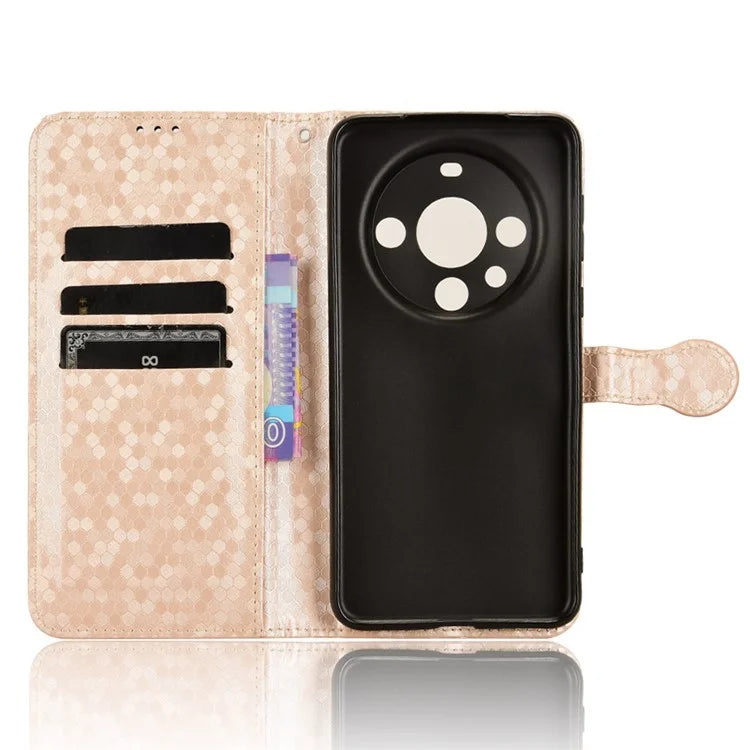 For Huawei Mate 60 Case PU Leather Stand Shell Imprinted Wallet Cell Phone Cover
