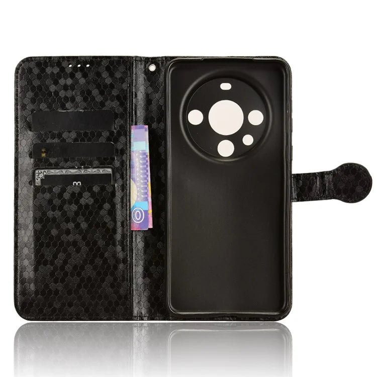For Huawei Mate 60 Case PU Leather Stand Shell Imprinted Wallet Cell Phone Cover