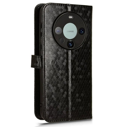For Huawei Mate 60 Case PU Leather Stand Shell Imprinted Wallet Cell Phone Cover