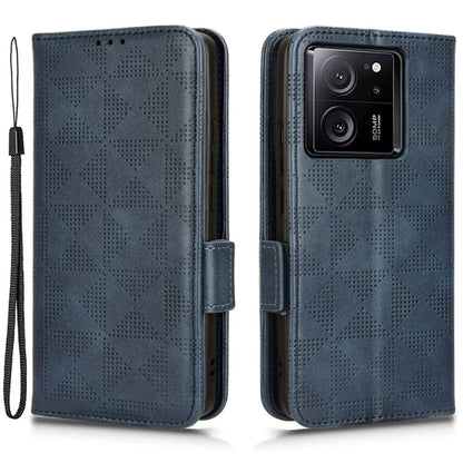 For Xiaomi Redmi K60 Ultra / 13T / 13T Pro Case Imprinted Triangle Anti-drop PU Leather Phone Cover