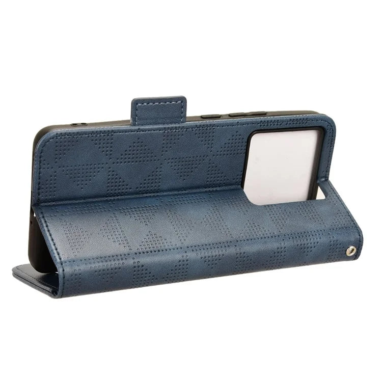 For Xiaomi Redmi K60 Ultra / 13T / 13T Pro Case Imprinted Triangle Anti-drop PU Leather Phone Cover